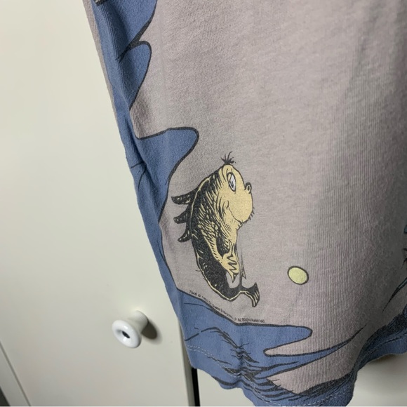 Mighty Fine Dr.Seuss One Fish Two Fish Graphic T-Shirt - Picture 8 of 13